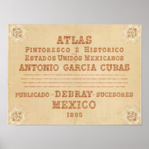 Poster Frontispício histórico do mapa
