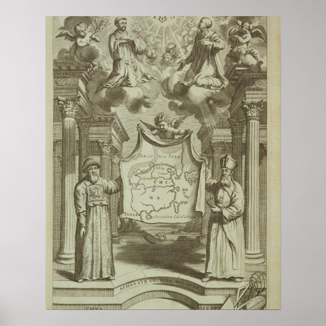 Poster Frontispício para "China Ilustrada" por Athanasius (Frente)