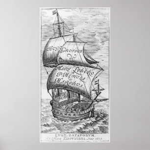 Poster Frontispício para "De mari libero", por Hugo Groti