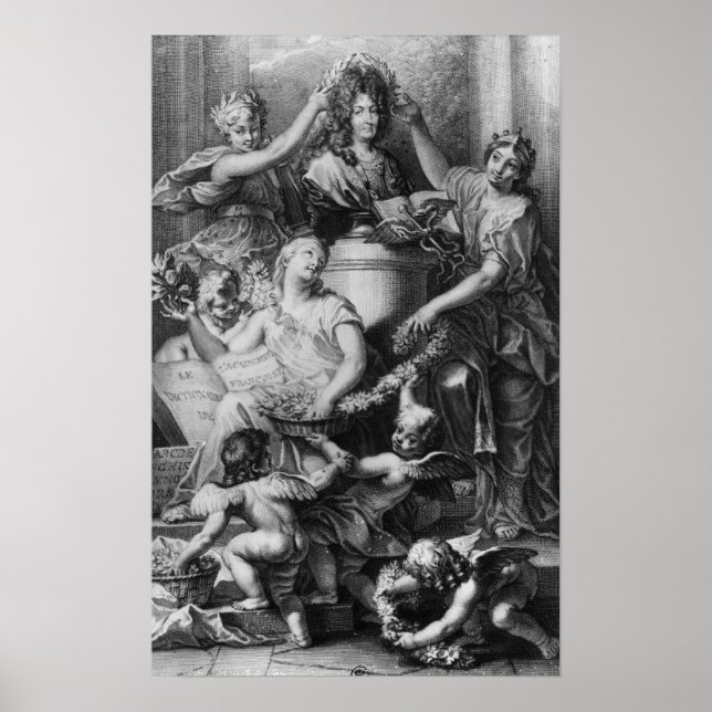 Poster Frontispiece 'French Academy Dictionary' (Frente)