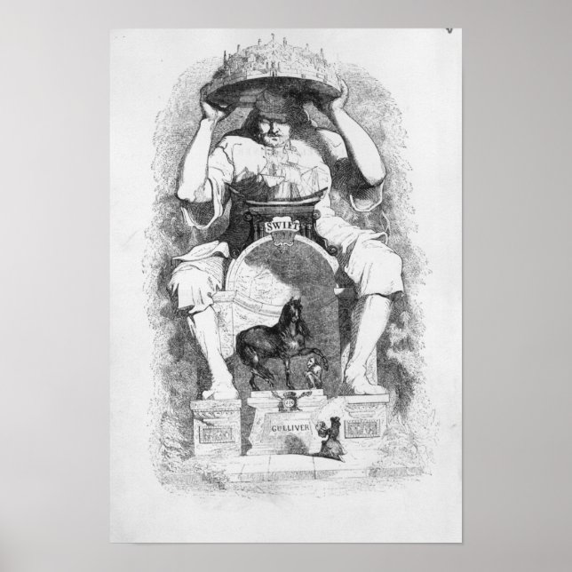 Poster Frontispiece para a Viagem de Gulliver por: (Frente)