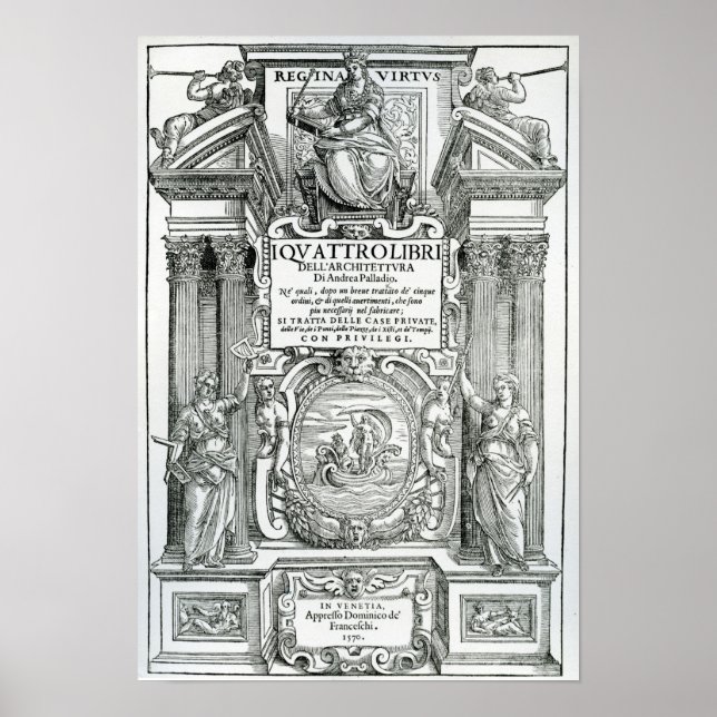 Poster Frontispiece para "Quattro libri dell'architettura (Frente)