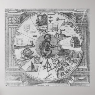 Poster Frontispiece to Robert Fludd's Utriusque