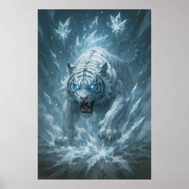 Poster Frost White Tiger – Emperor of the Frozen Realm –  (Frente)