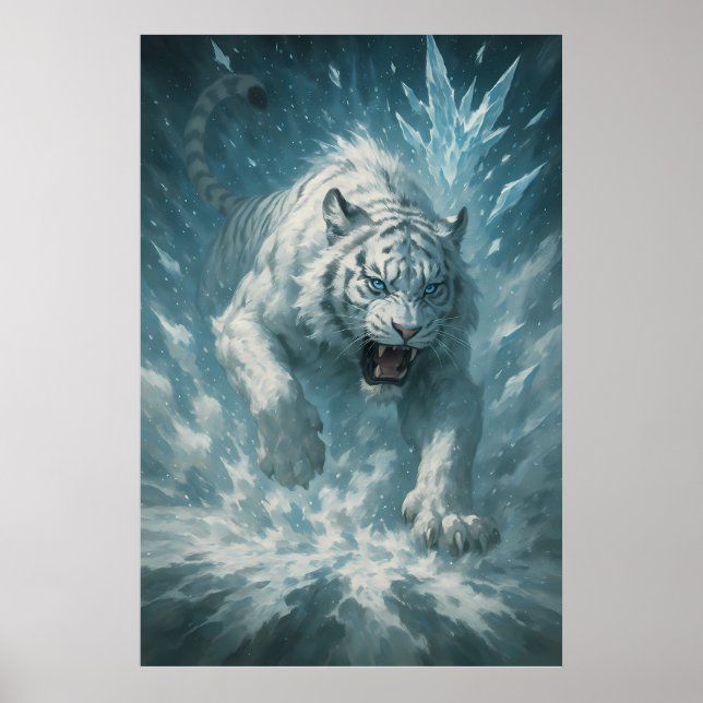 Poster Frost White Tiger – Emperor of the Frozen Realm –  (Frente)