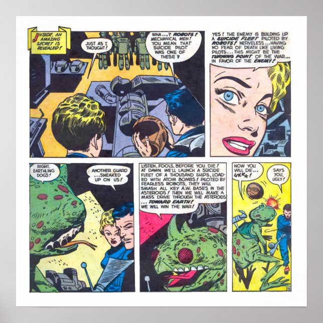 Poster Frota Suicida Pilotada Por Histórias em quadrinhos (Frente)