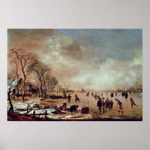 Pôster Frozen Canal Scene