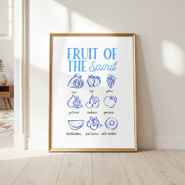 Poster Fruit of the Spirit Christian Wall Art
