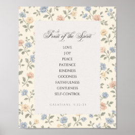 Poster Fruit of the Spirit Galatians 5:22–23 Bible Verse 