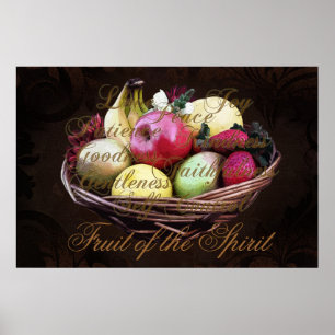Pôster Fruit of the Spirit, Painted Brown Basket