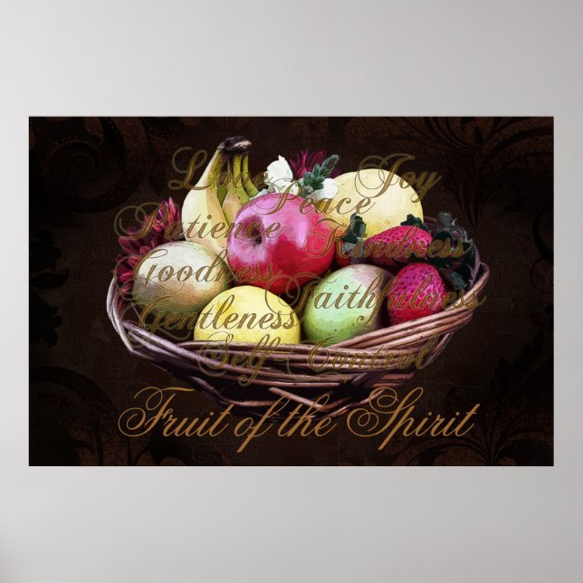 Pôster Fruit of the Spirit, Painted Brown Basket (Frente)