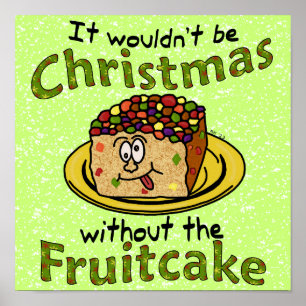 Pôster Fruitcake engraçado dos desenhos animados do Nata