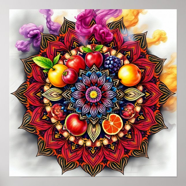Poster Fruity mandala (Frente)
