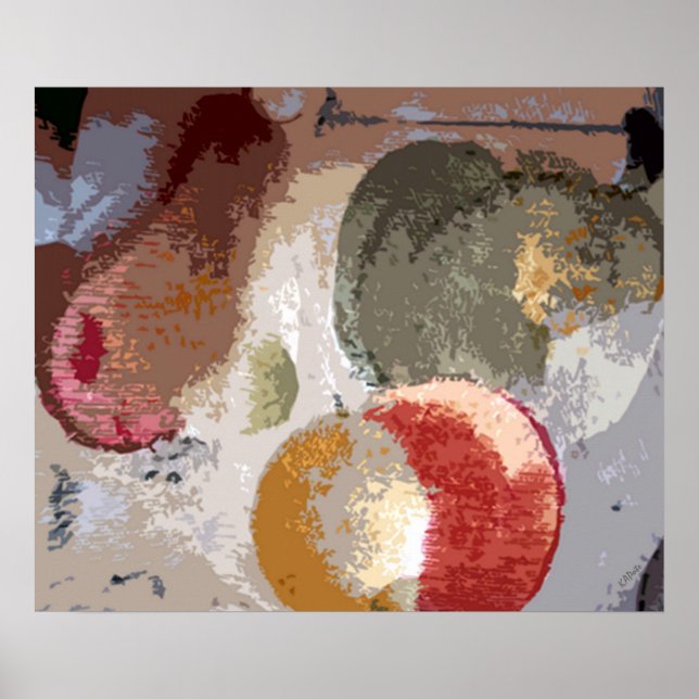 Poster Fruta abstrato (Frente)