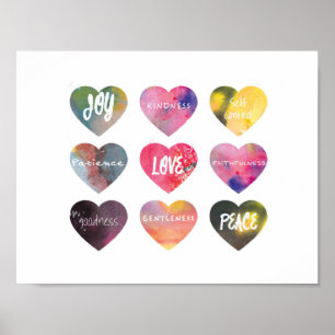 Poster Fruta da Arte da Parede da Escritura de Espírito