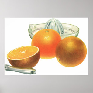Poster Fruta da comida do vintage, pequeno almoço maduro