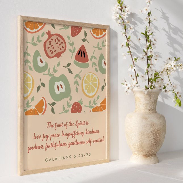 Poster Fruta da Escritura da Abstrato Espirituosa (Criador carregado)