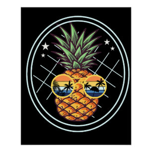 Pôster fruta de abacaxi