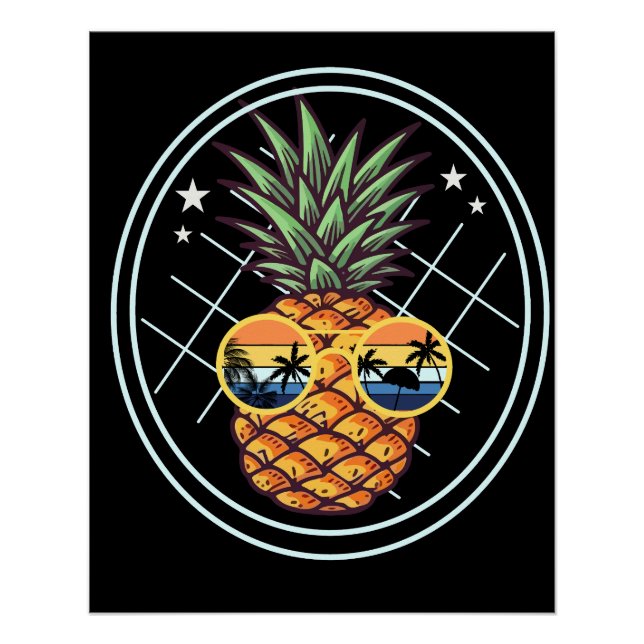 Pôster fruta de abacaxi (Frente)