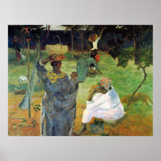 Pôster Fruta de Mango por Eugène Henri Paul Gauguin (Frente)