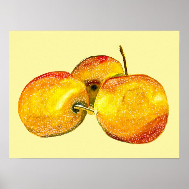 Poster Fruta de pera amarelo fruta de água (Frente)