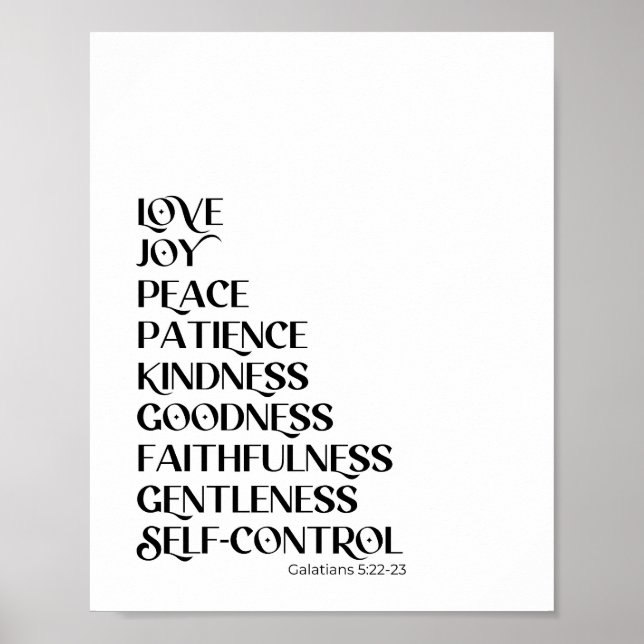 Poster Fruta do Decor da Parede Cristã Espirituosa (Frente)