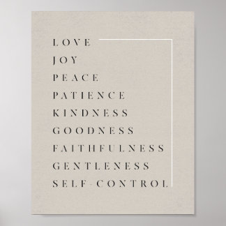 Poster Fruta do Espírito Santo - Bíblia dos Galatianos 5: