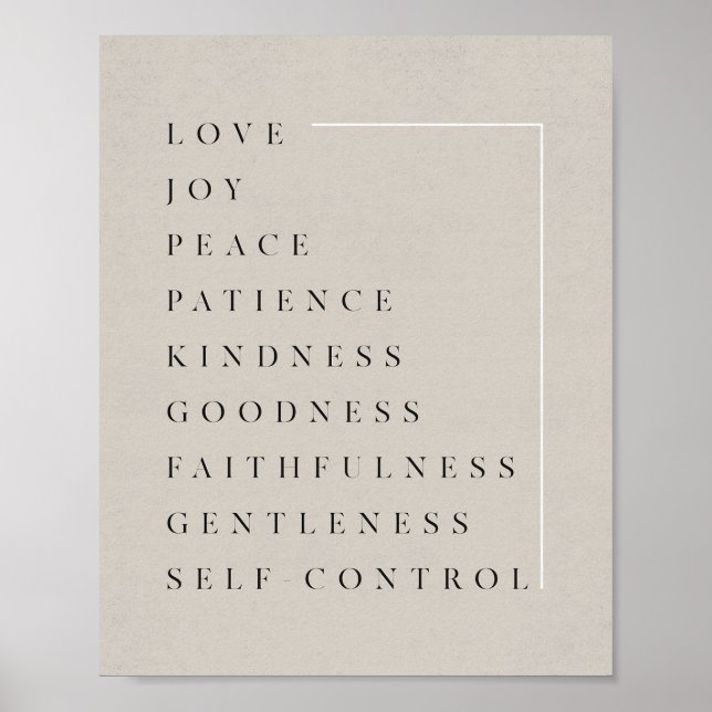 Poster Fruta do Espírito Santo - Bíblia dos Galatianos 5: (Frente)