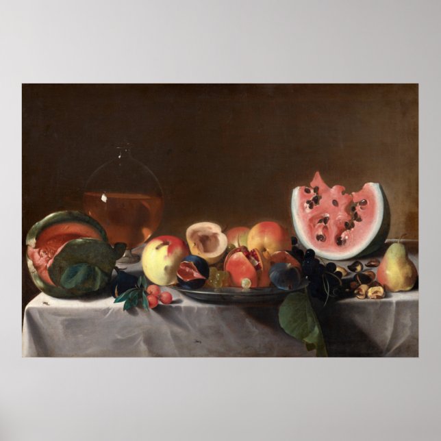 Poster Fruta e Carafe - Pensionante del Saraceni Fine Art (Frente)