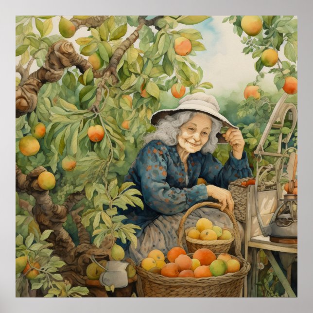 Poster Fruta e sorrisos de dama de jardim (Frente)