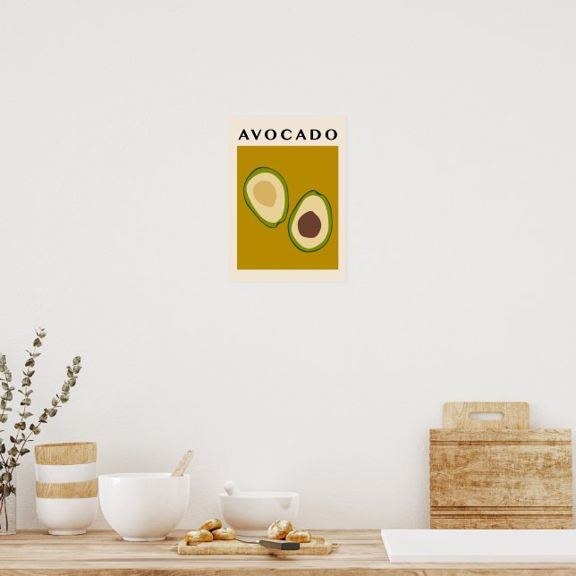 Poster Fruta Exótica Abstrata Boho (Cozinha)