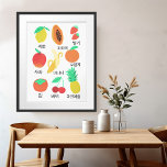 Poster Fruta Flash Cards Coreano Language Fruture<br><div class="desc">Veja este design super legal fresco e frutado. Quer você esteja tentando aprender uma nova língua ou simplesmente amar as frutas, mostre que você é um fã dessa arte incrível. Adicione seu próprio texto, mude a cor de fundo também. Selecione o tamanho do impressão usando o menu suspenso acima e...</div>