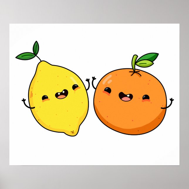 Poster Fruta Kawaii Cute (Frente)
