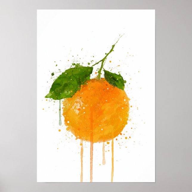 Poster Fruta Laranja Inteira (Frente)