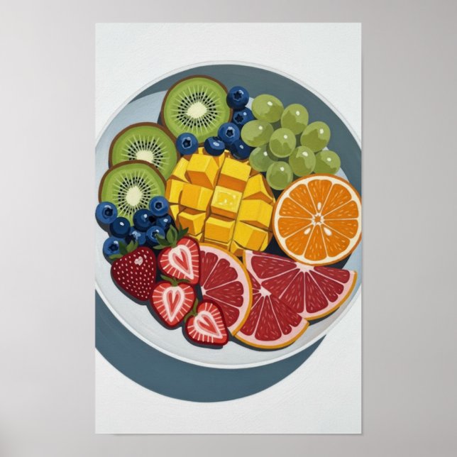 Poster Fruta Plate Wall Art (Frente)