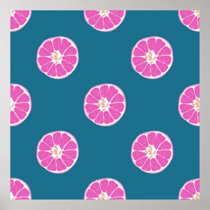 Poster Fruta sem costura com laranja. abstrato, art, b