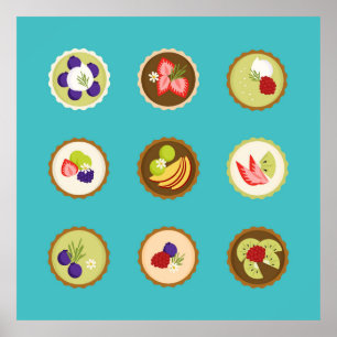 Poster Fruta Tarts