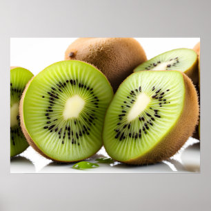Poster Fruta verde kiwi