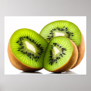 Poster Fruta verde kiwi
