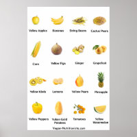 Frutas amarelas e vegetais