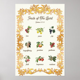 Poster Frutas da Bíblia do Espírito Galáctico Verso