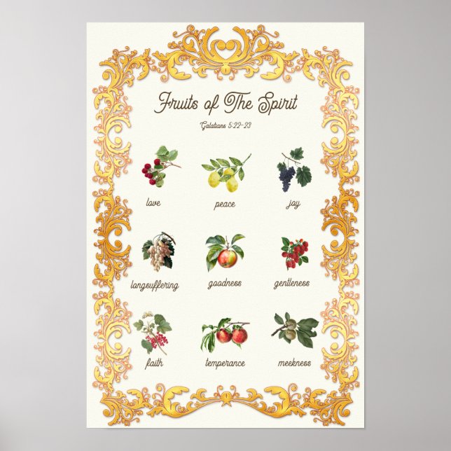 Poster Frutas da Bíblia do Espírito Galáctico Verso (Frente)