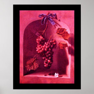 Poster FRUTAS DA ESTAÇÃO -PROSPERIDADE rosa vermelho roxo