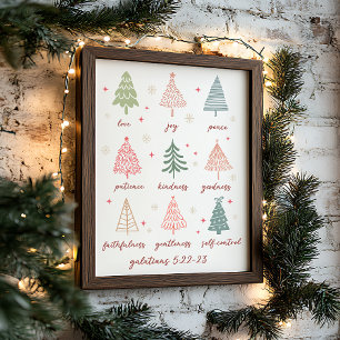 Poster Frutas de Natal A Bíblia Espírito Galáctico Versa