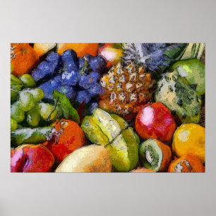 POSTER FRUTAS DIVERSAS VÁRIAS FRUTAS VERSCHIEDENE FRÜCHT