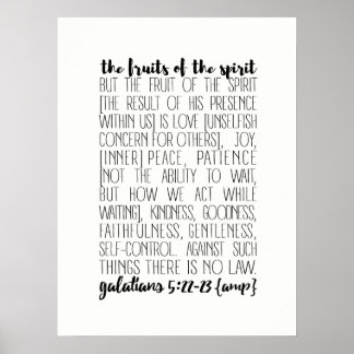 Poster Frutas do Espírito