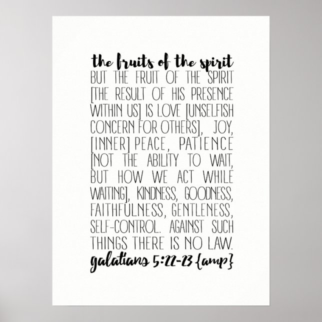 Poster Frutas do Espírito (Frente)