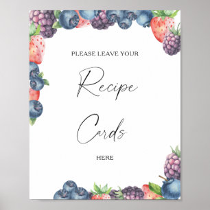 Poster Frutas doces - Seu cartão de receita aqui