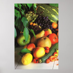 Pôster Frutas e legumes do outono