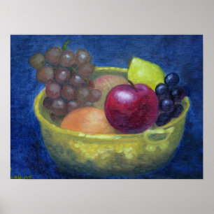 Poster Frutas em uma bacia de bronze